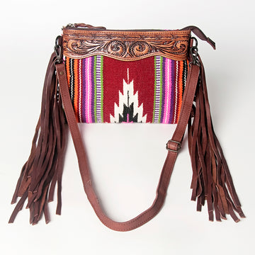 American Darling Cross Body Hand Tooled Saddle Blanket Genuine Leather Western Women Bag Handbag Purse | Crossbody for Cute